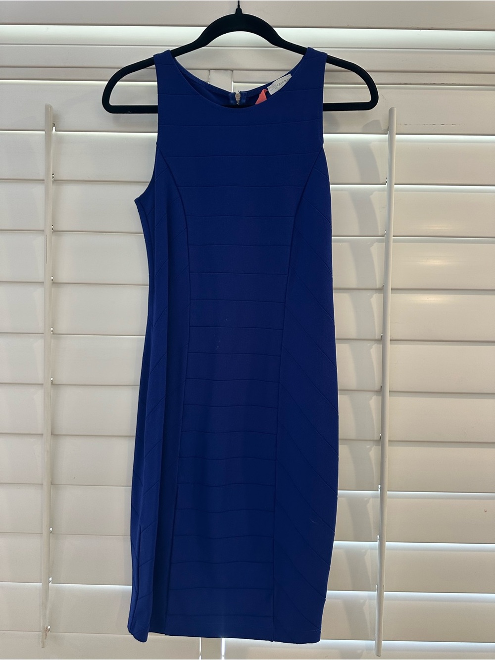 A Pea in the Pod Royal Blue Sleeveless Midi Sheath Dress